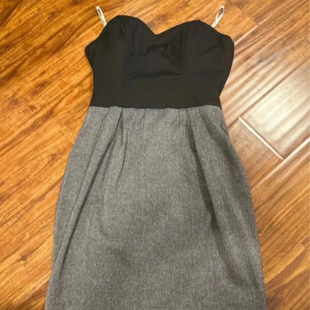 Guess Strapless Dress in Black and Gray